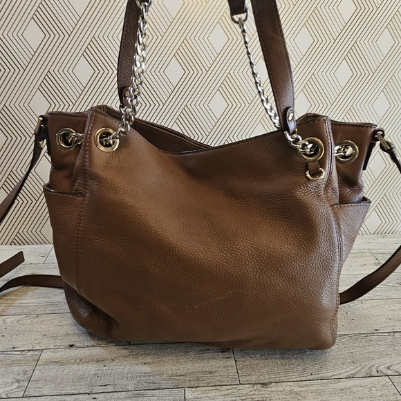 Michael Kors Jet Set Chain Leather Bag Brown - Picture 3 of 12